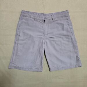 REI trail and hiking light gray chino shorts men's size 32 with a relaxed fit